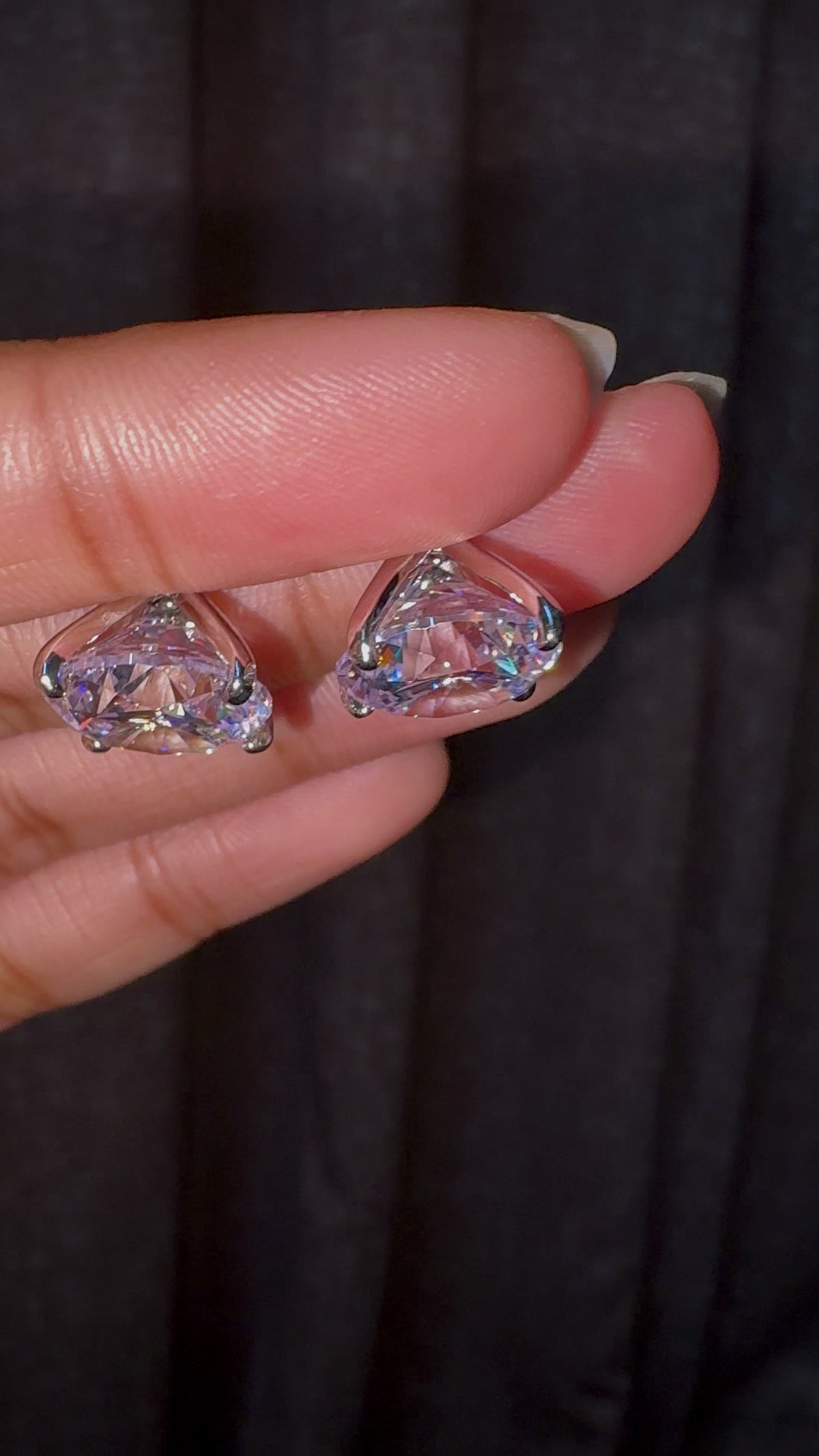 Elevated chunky Round Solitaire CZ Stud Earrings