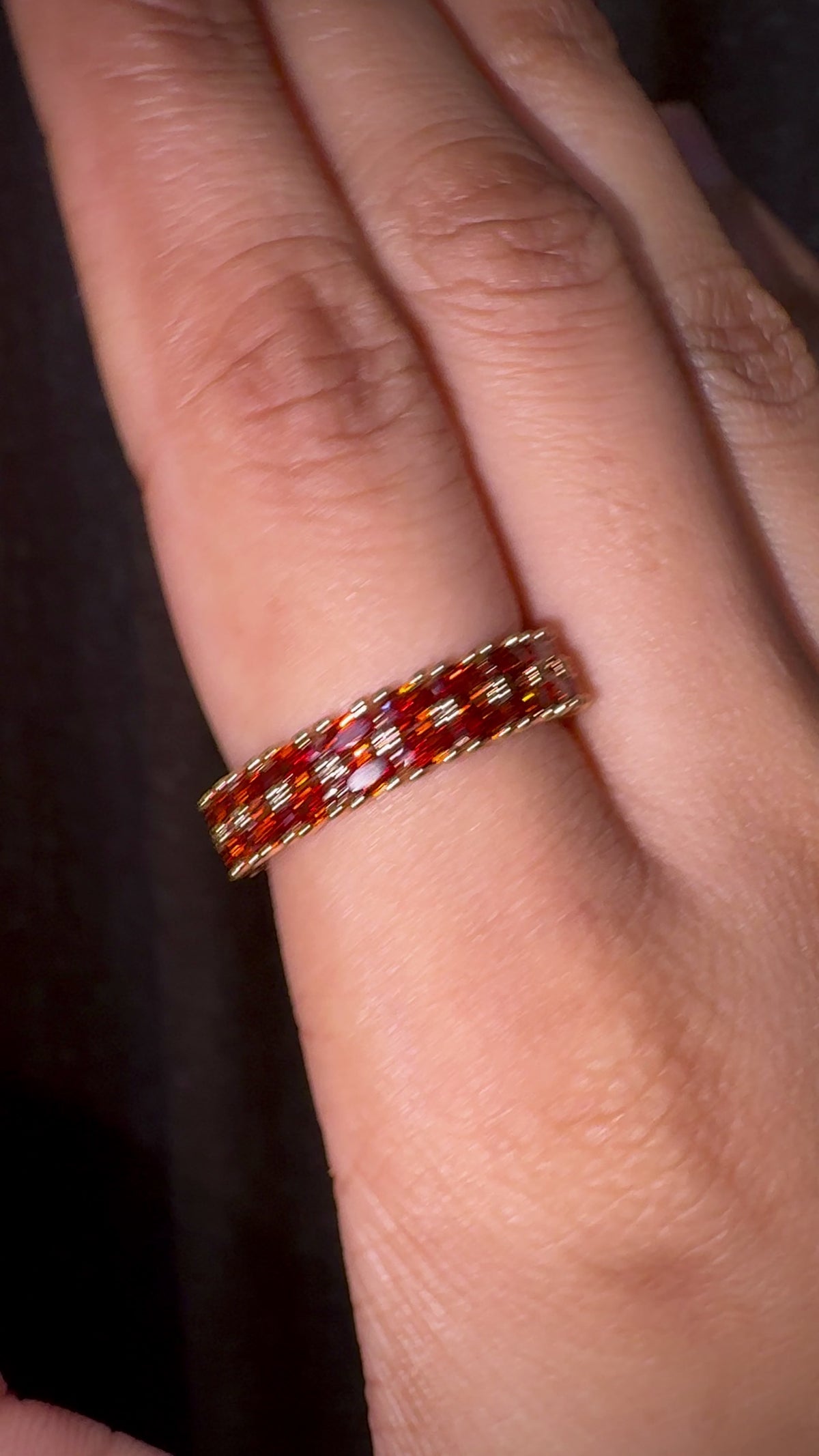 Double-Row Citrine Eternity Ring